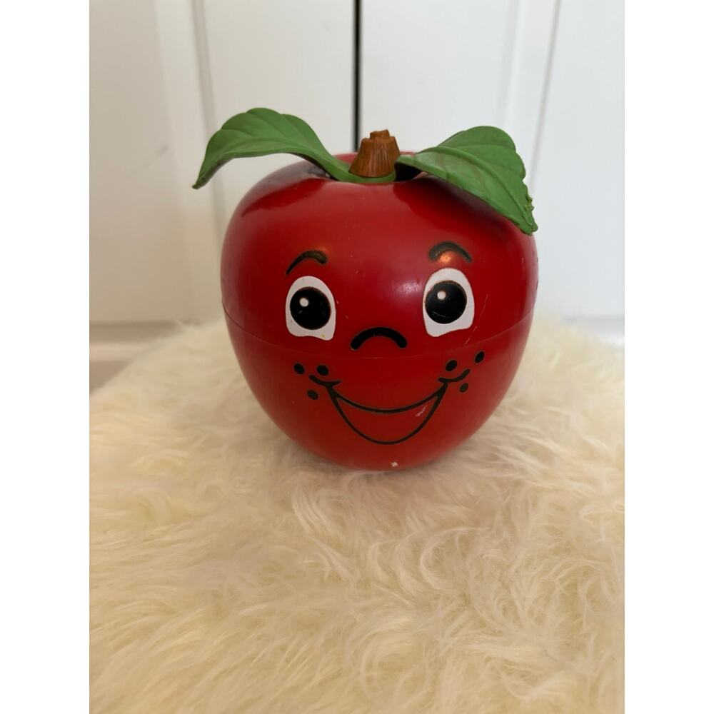 FISHER PRICE Happy Apple Roly-Poly 1972 Short Stem Vintage Toy